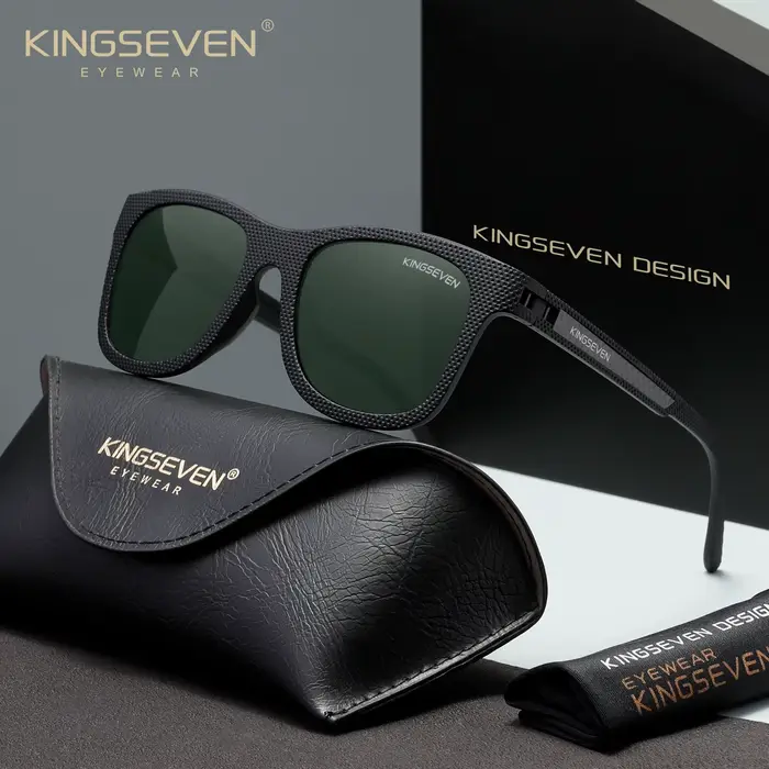 KINGSEVEN Lunettes de soleil polarisées UV400 tendance pour hommes et femmes, montures classiques et