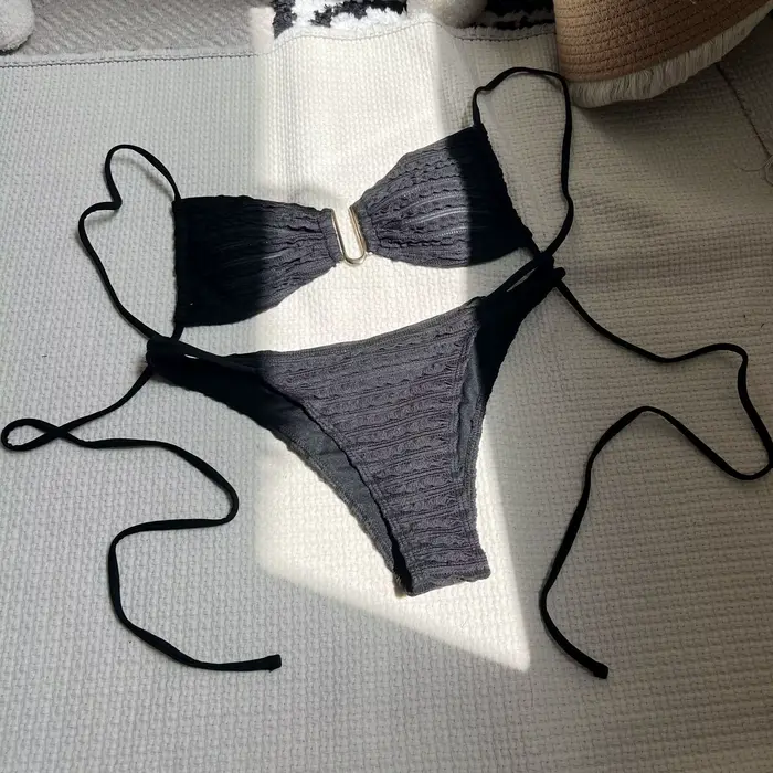 Maillot de bain blanc pour femmes, marque tendance, Bikini, petits seins, vacances, haut de gamme, S
