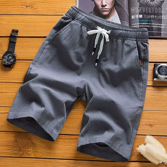 Short d'été décontracté pour hommes, grande taille, pantalon de plage, course à pied, Sport, pantalon court droit, survêtement fin, loisirs, ample