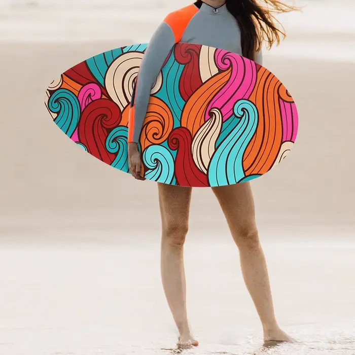 Planche de surf de plage de 35 pouces, planche de sable de plage, corps en bois avec revêtement bril