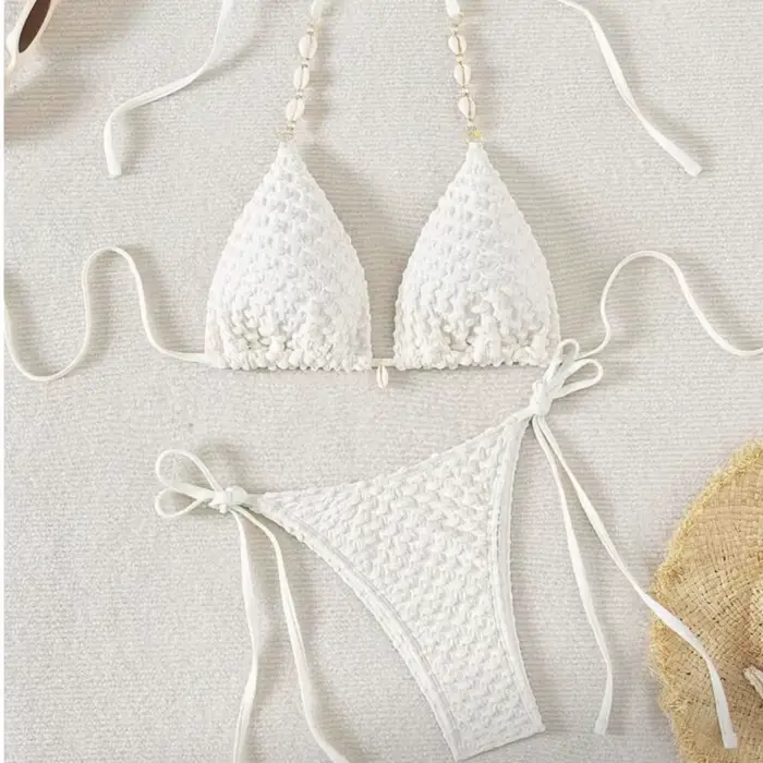 Blanc Sexy Bikinis 2026 maillots de bain femmes maillots de bain Push Up femme plage maillot de bain
