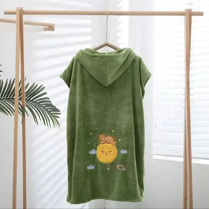 Serviette de bain : robe de bain lavable et enveloppée pour femme, 580 g d'épaisseur, pour usage dom