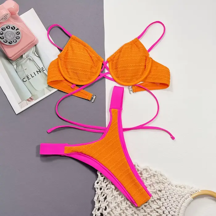 Femmes maillot de bain Sexy Bikini à armatures maillots de bain féminin Bikinis ensemble Push Up mai