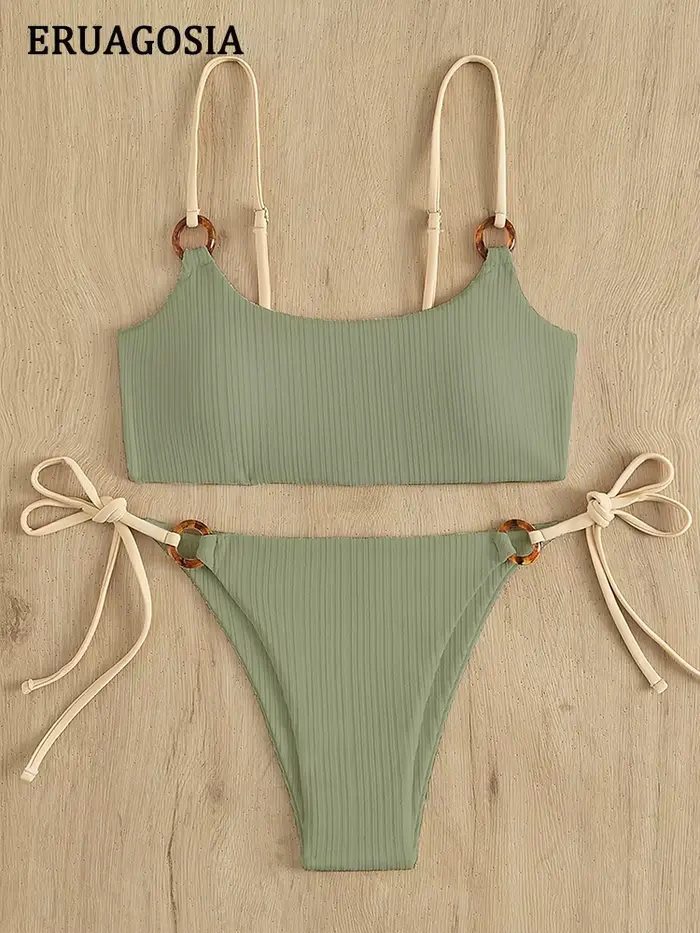 Bikini côtelé sexy pour femmes