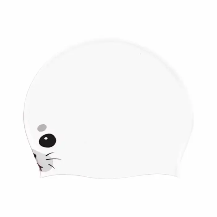 Bonnet de bain en silicone imperméable mignon, motif dessin animé amusant, séchage rapide, ajustemen