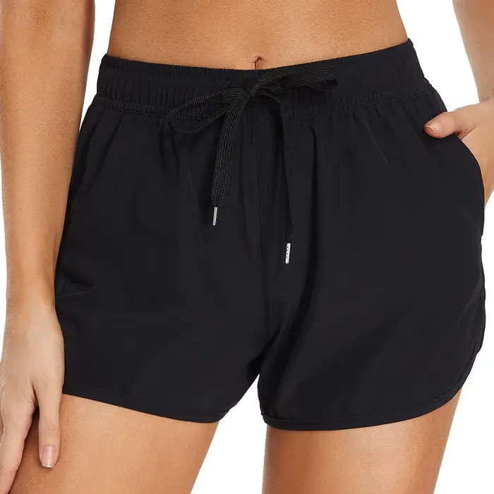 Short de bain avec poches pour femme, short de bain taille haute, short de bain, short de bain, shor