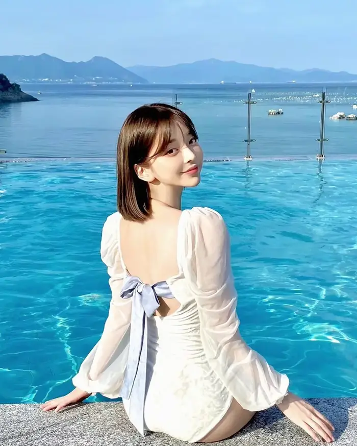 Maillot de bain une pièce pour femmes, tenue de plage, trempée, grande taille, style japonais coréen
