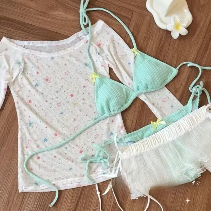 Maillot de bain Sexy pour femmes, mode coréenne, costume suspendu, pour filles, tenue de plage, de f