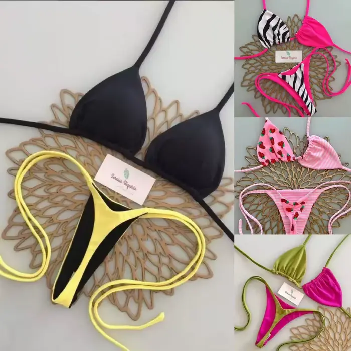 Maillot de bain bikini de plage brésilien sexy deux pièces