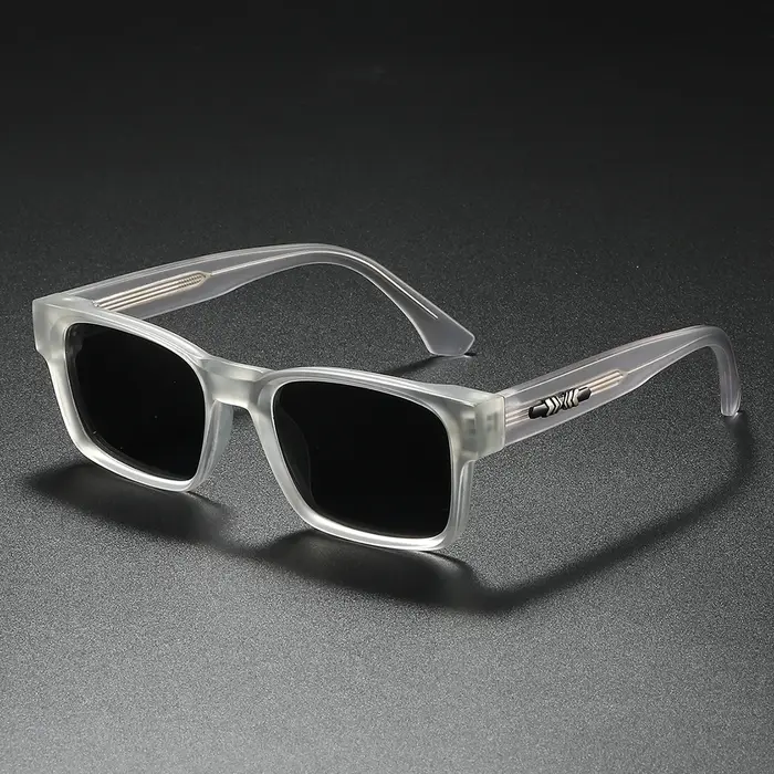 Lunettes de soleil polarisées carrées de qualité pour hommes, noyau métallique UV400 unisexe, pour v