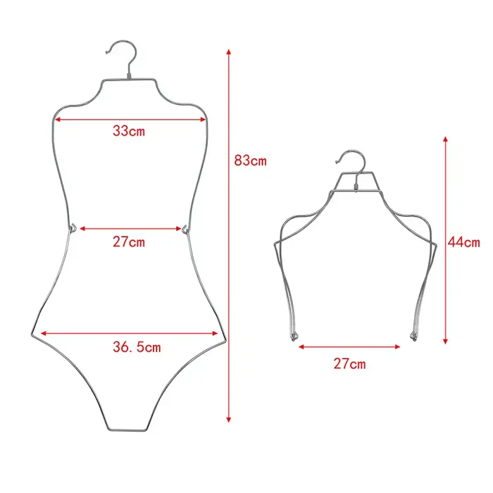 Cintre de maillot de bain en fil métallique, cintre de maillot de bain en forme de corps, cintre de 