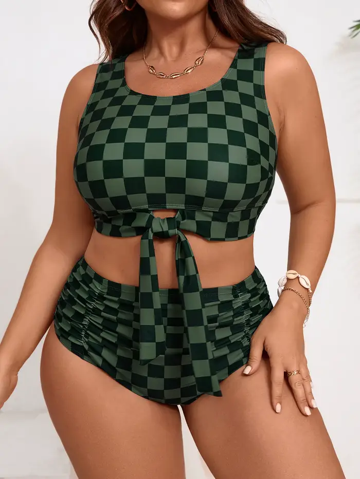 Maillot de bain grande taille 2026 pour femme, bikini sportif taille haute, maillot de bain féminin 