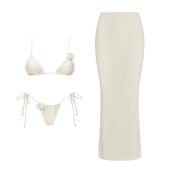 Fleur Bikini femmes Sexy maillot de bain Push Up maillots