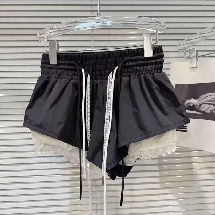 Short femme été 2025 nouveau blanc mode coréenne Harajuku ballon jupe courte femme vêtements Y2k noi